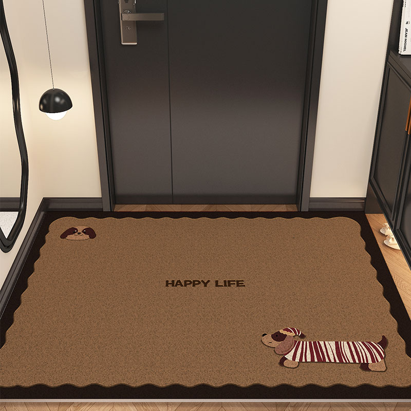 卡通丝圈入户地垫防滑进门蹭脚垫