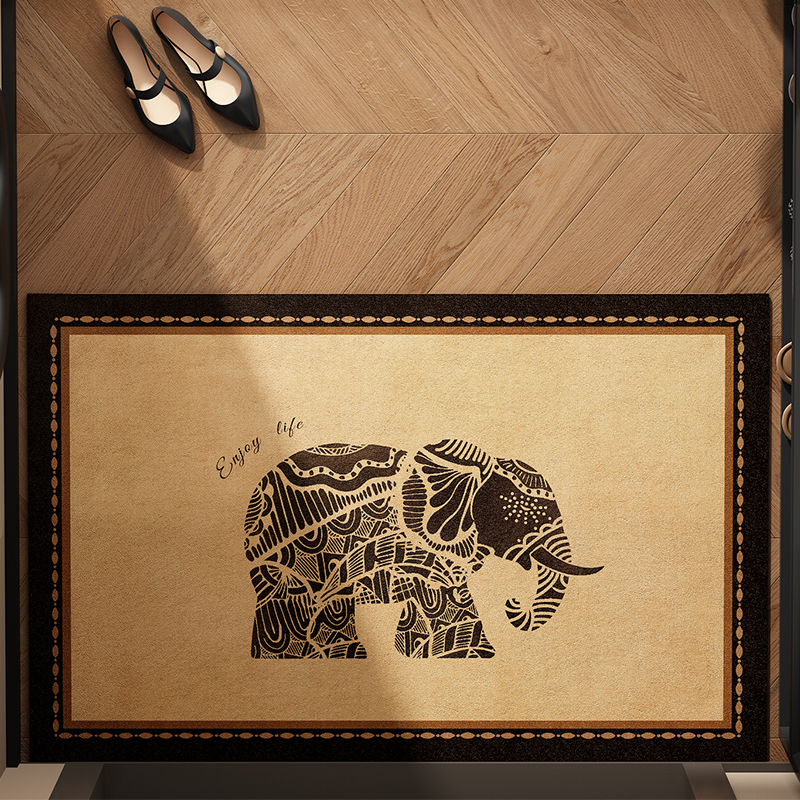 复古入户门地垫可擦免洗防污耐脏