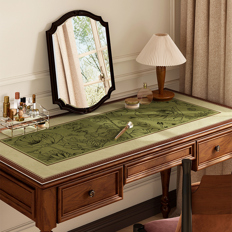 美式梳妆台桌垫免洗易打理化妆桌垫桌面保护垫轻奢高级感书桌桌垫
