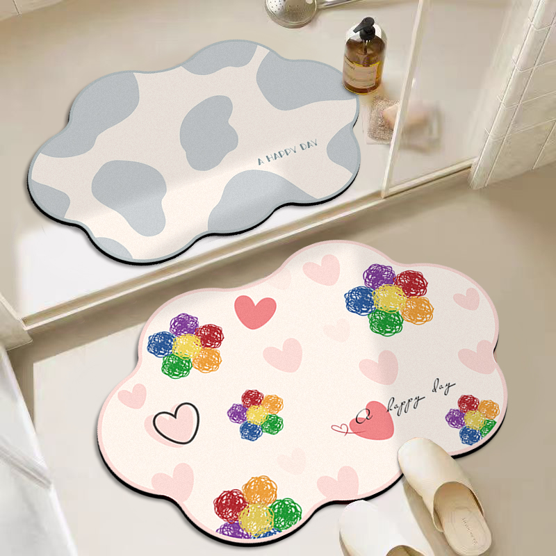 吸水速干防滑硅藻泥卫生间地垫