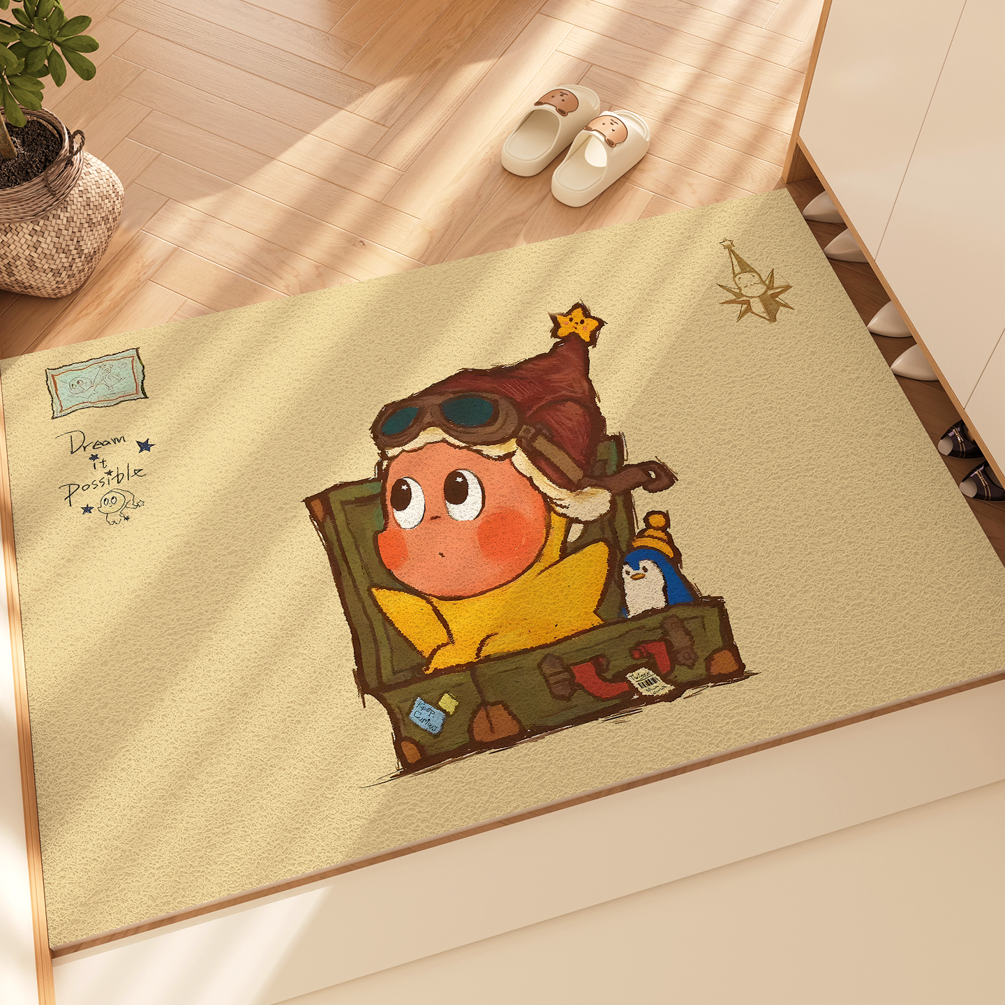 卡通入户门地垫丝圈脚垫进门地毯