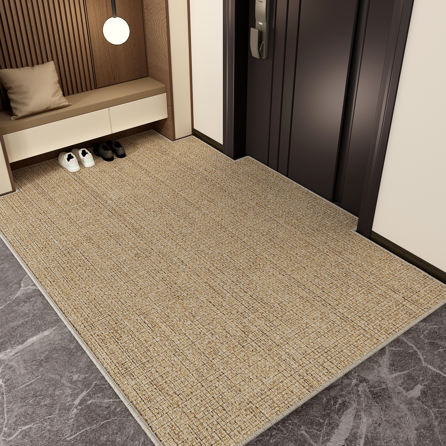 入户门地垫仿剑麻地毯门垫进门大门口玄关客厅脚垫可裁剪除尘防滑