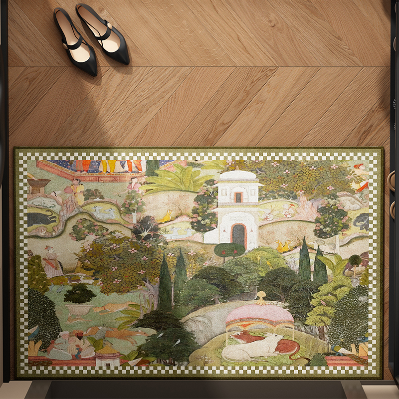 复古入户门地垫可擦免洗防污耐脏