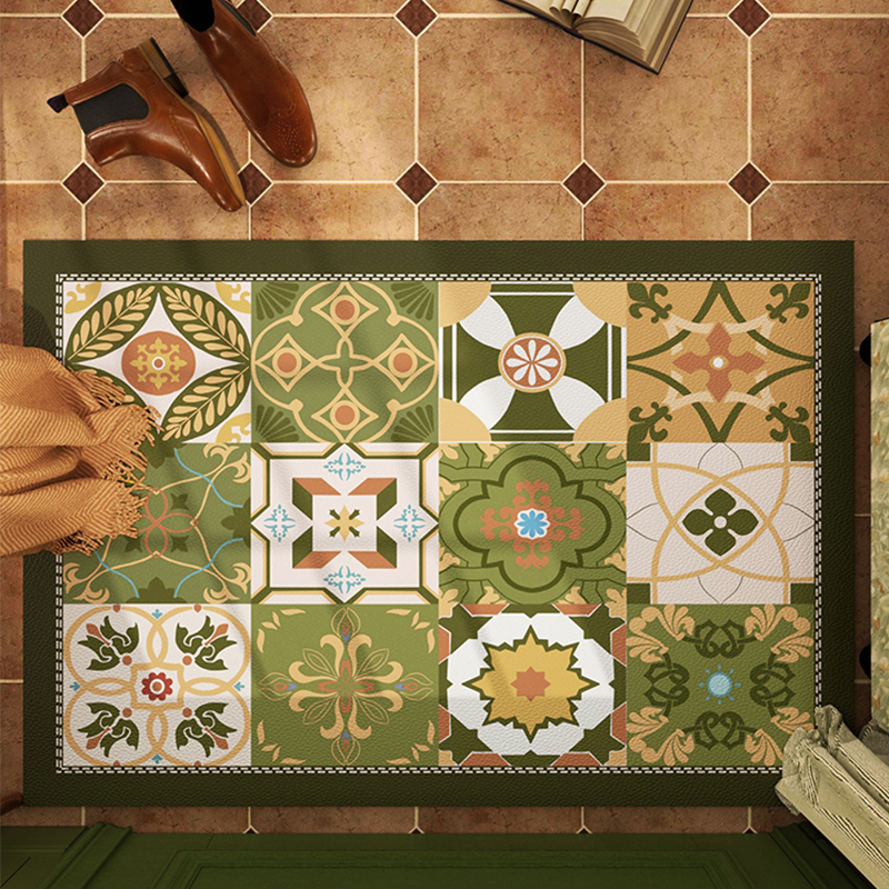 地垫入户门吸水皮革防滑耐脏美式