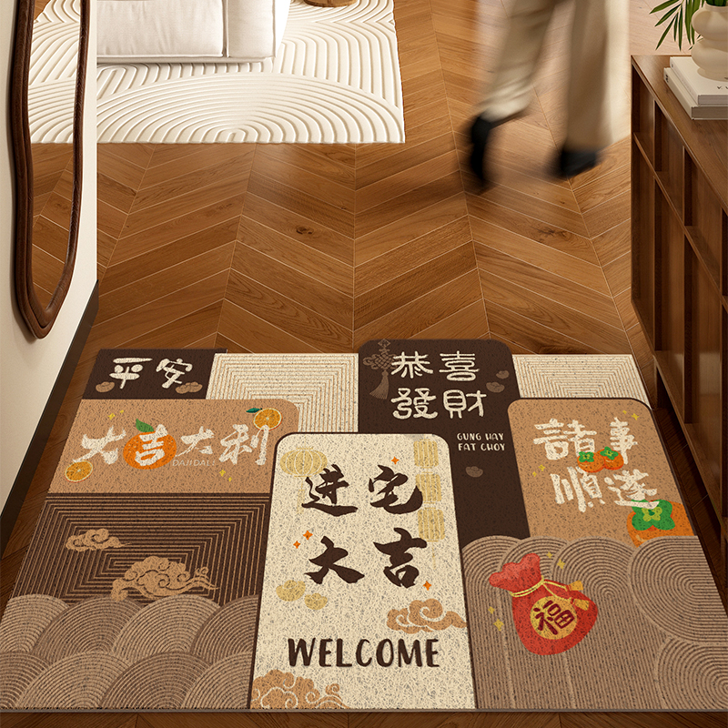 卡通入户门垫丝圈地垫刮泥蹭土