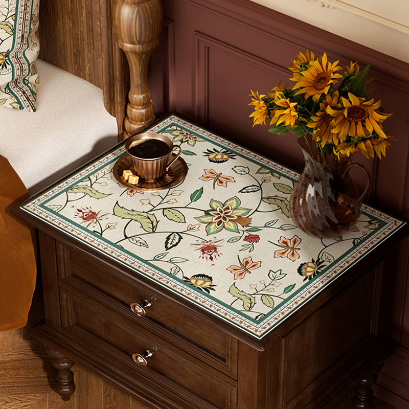 可擦免洗防水防滑皮革床头柜垫