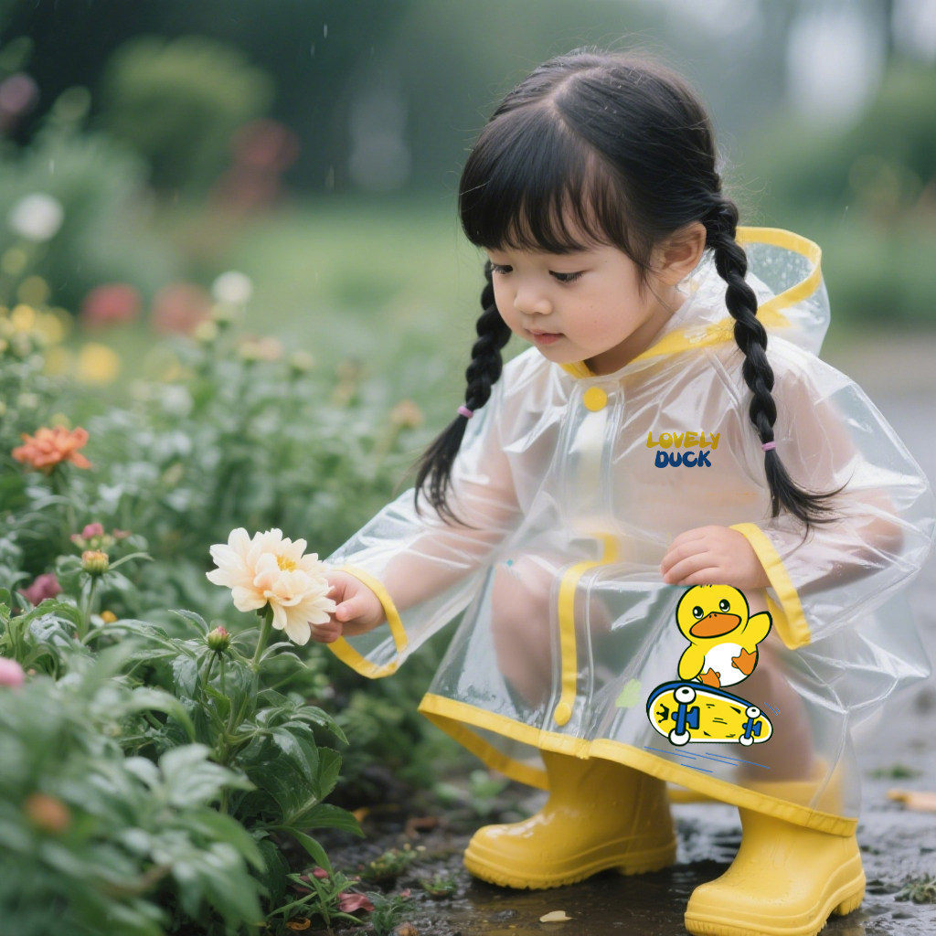 儿童雨衣女童宝宝透明书