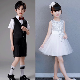 袜 六一儿童演出公主裙男女童白色蓬蓬纱裙幼儿园大合唱表演鞋 子裤