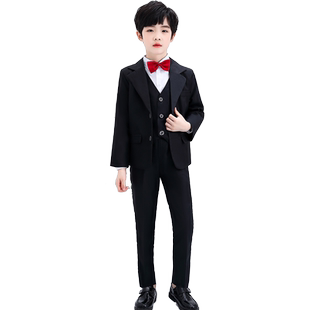 主持人礼服男童夏季儿童西装套装2025新款幼儿园毕业照国庆演出服