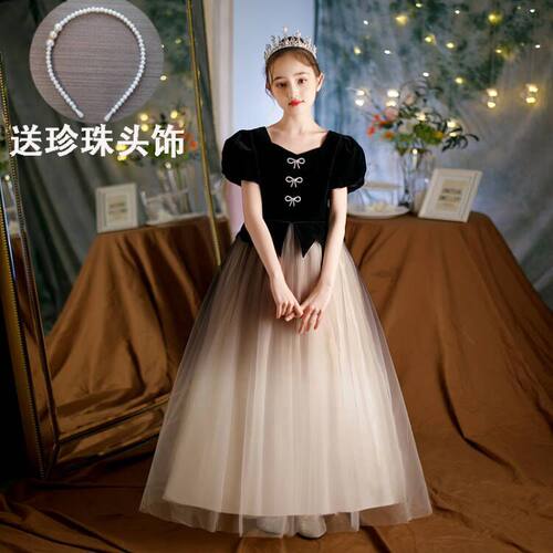 女童晚礼服公主裙钢琴蓬蓬