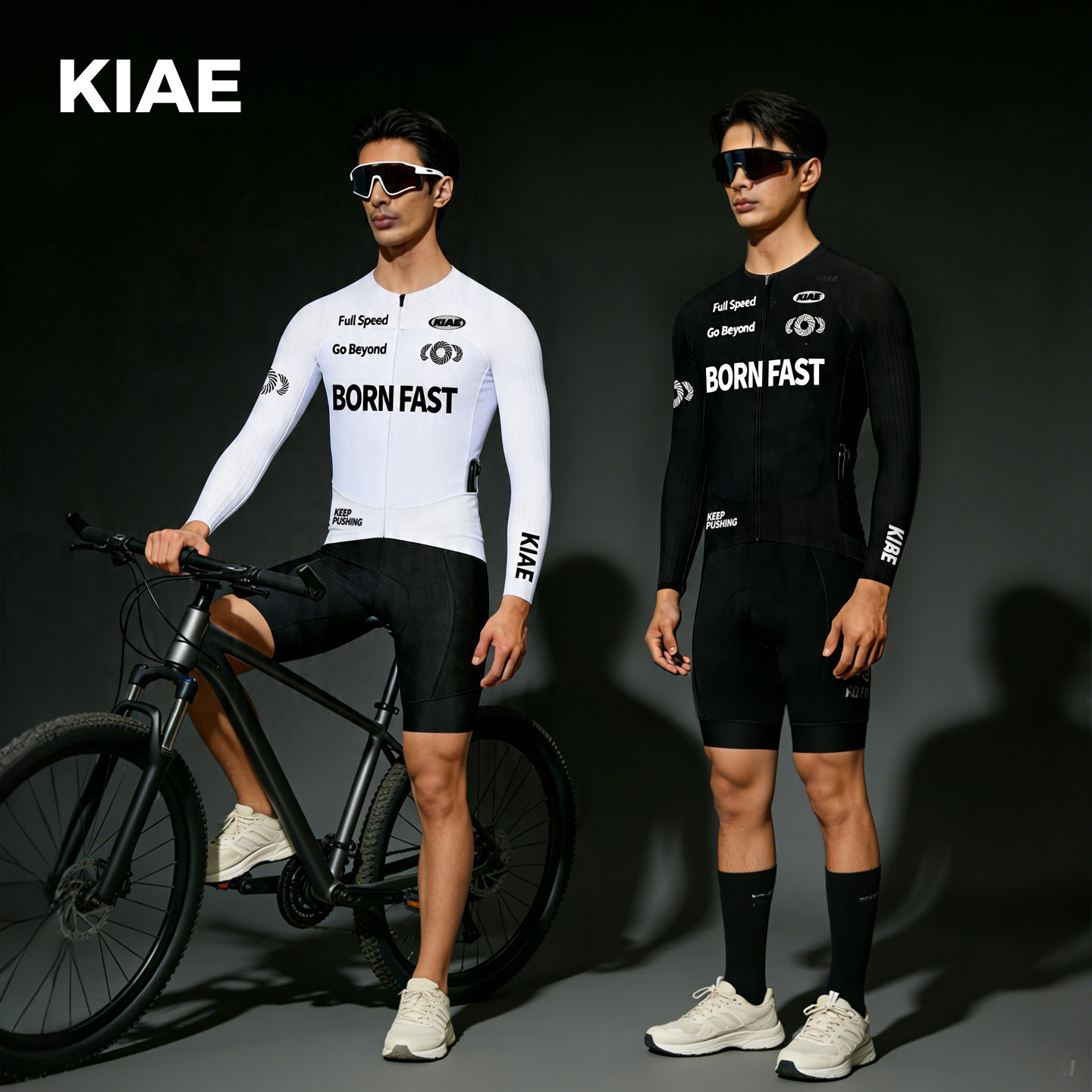 kiae骑行服长袖男女通用春夏季公路车自行车透气骑行短袖速干防晒