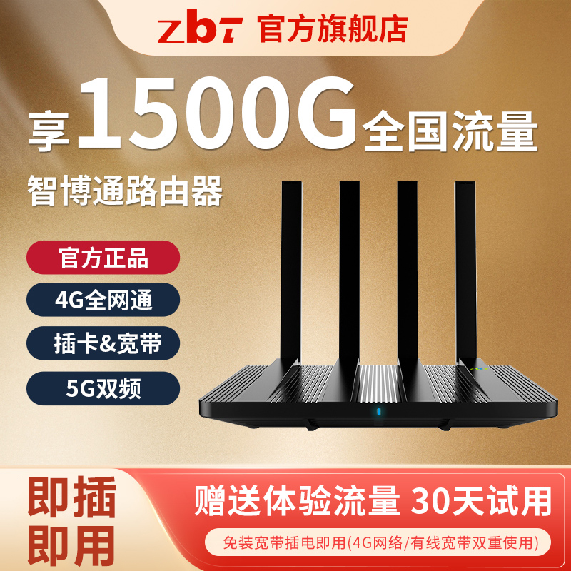 zbt随身wifi无线便携式移动路由器千兆免插卡4G设备车载热点办公室家用宿舍上网卡工业级网络神器cpe