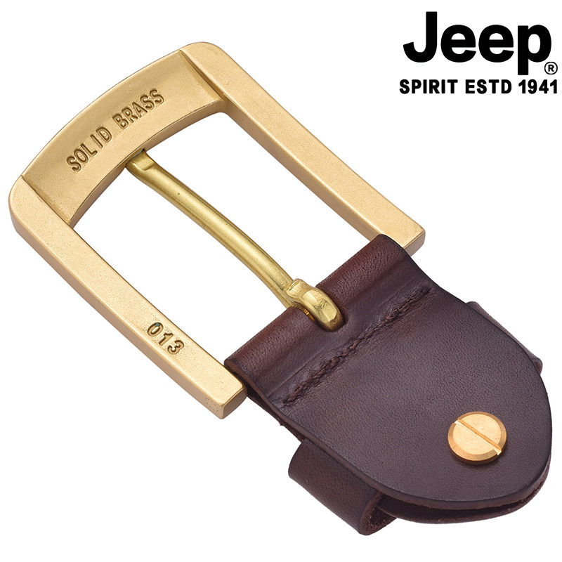 JEEP 솔리드 구리 버클 클립 첫 번째 레이어 소 가죽 벨트 버클 헤드 지프 3.8CM 벨트 액세서리 구리 버클 수도꼭지