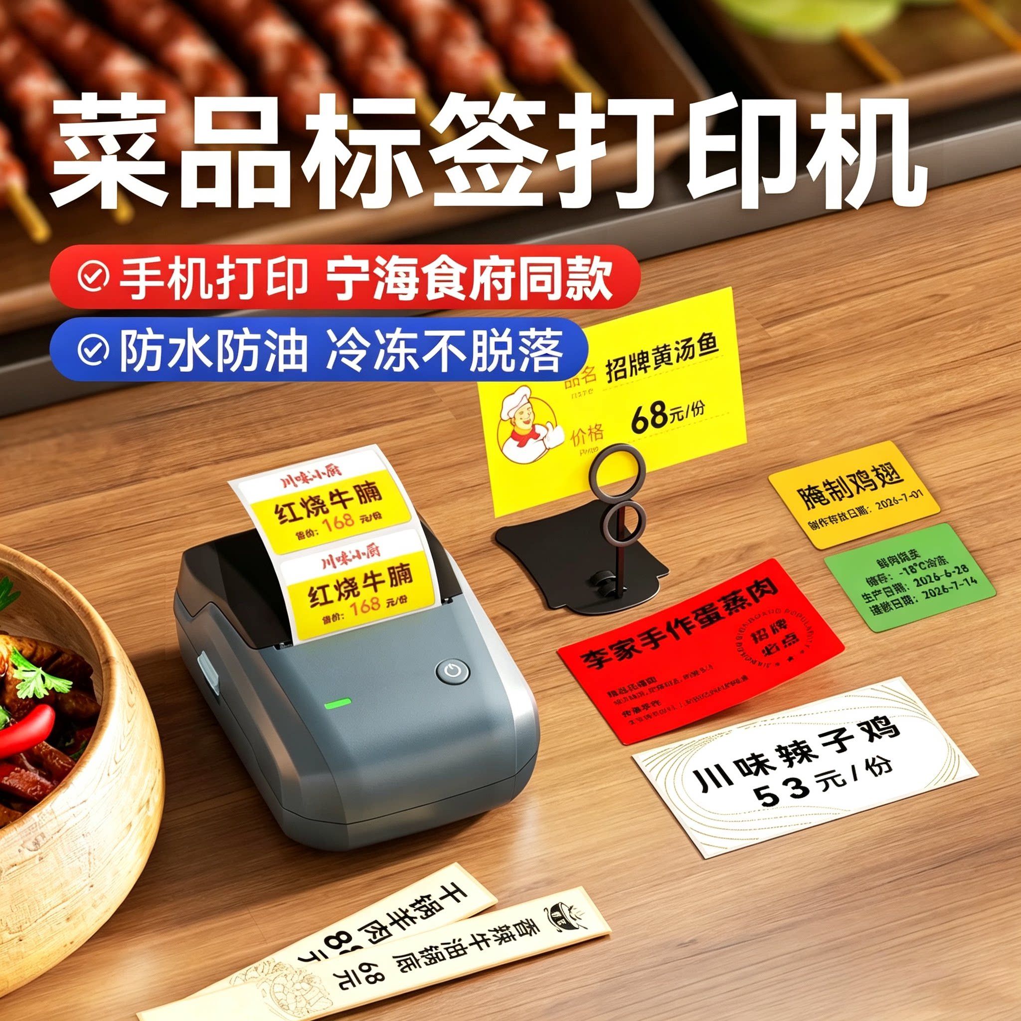 【宁海食府同款】防水菜牌打印机