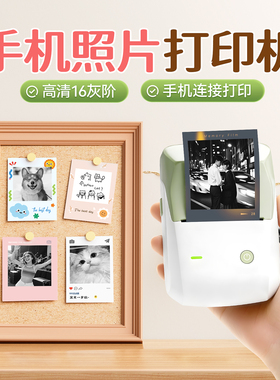 精臣B1Pro照片打印机家用小型可连手机相片打印机图片手账贴纸动漫卡简笔画便携式迷你手持蓝牙不干胶标签机