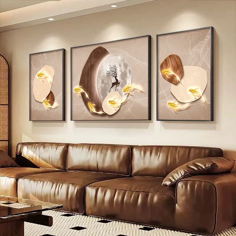 轻奢客厅挂画沙发电视背景墙装饰画2026年新款现代简约风