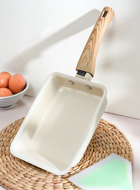 出日本46mm加深玉子烧锅煎锅方形平底锅不粘锅13X18CM