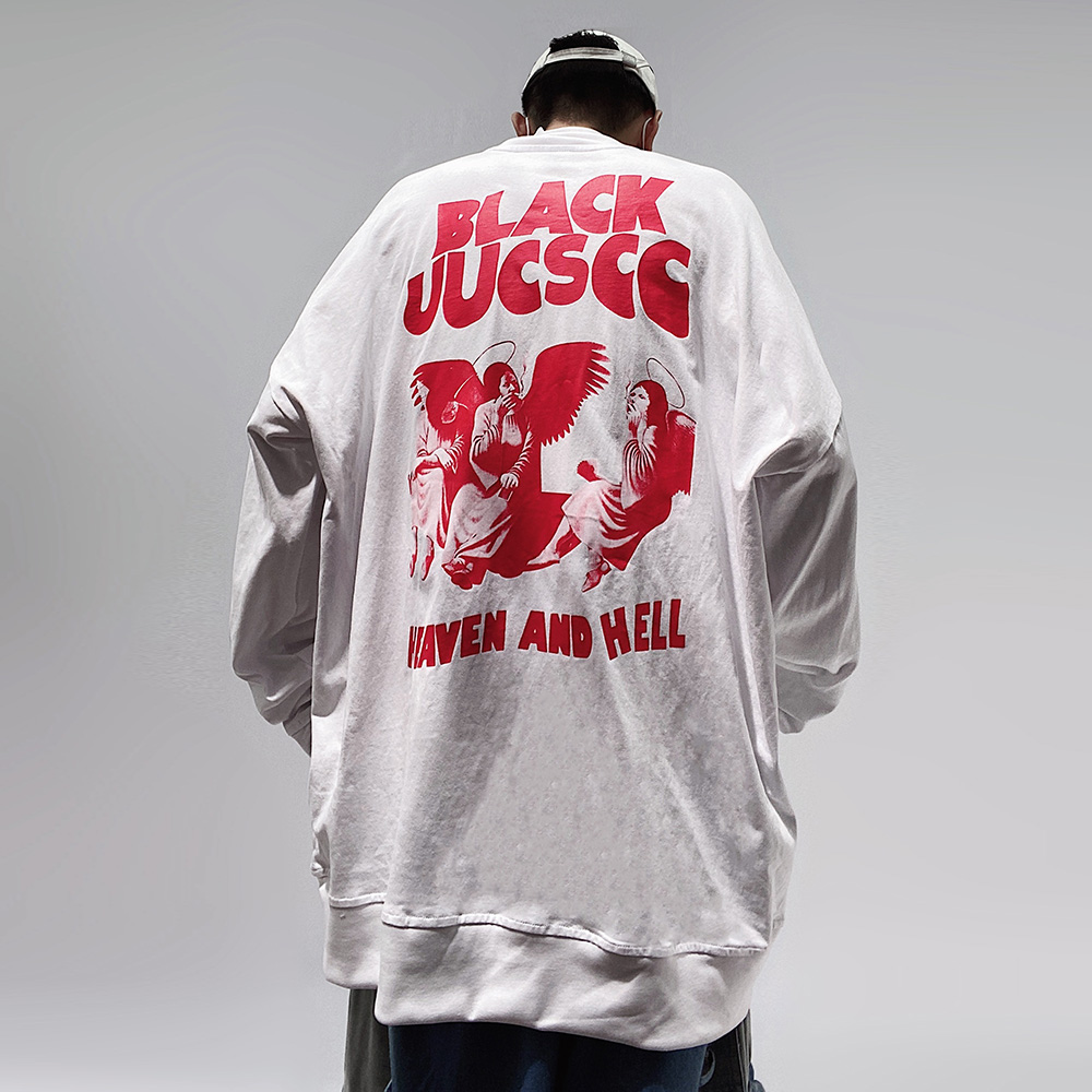 美式oversize高圆领打底衫