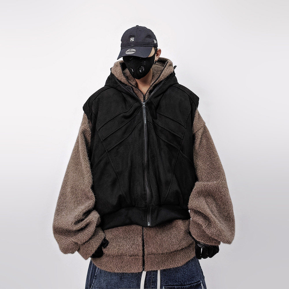 潮牌保暖白鸭绒羽绒马甲