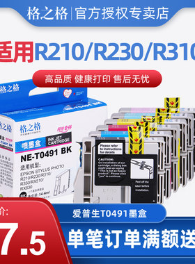 格之格R210墨盒 适用爱普生R230 R310 R350 T0491BK RX510 RX630