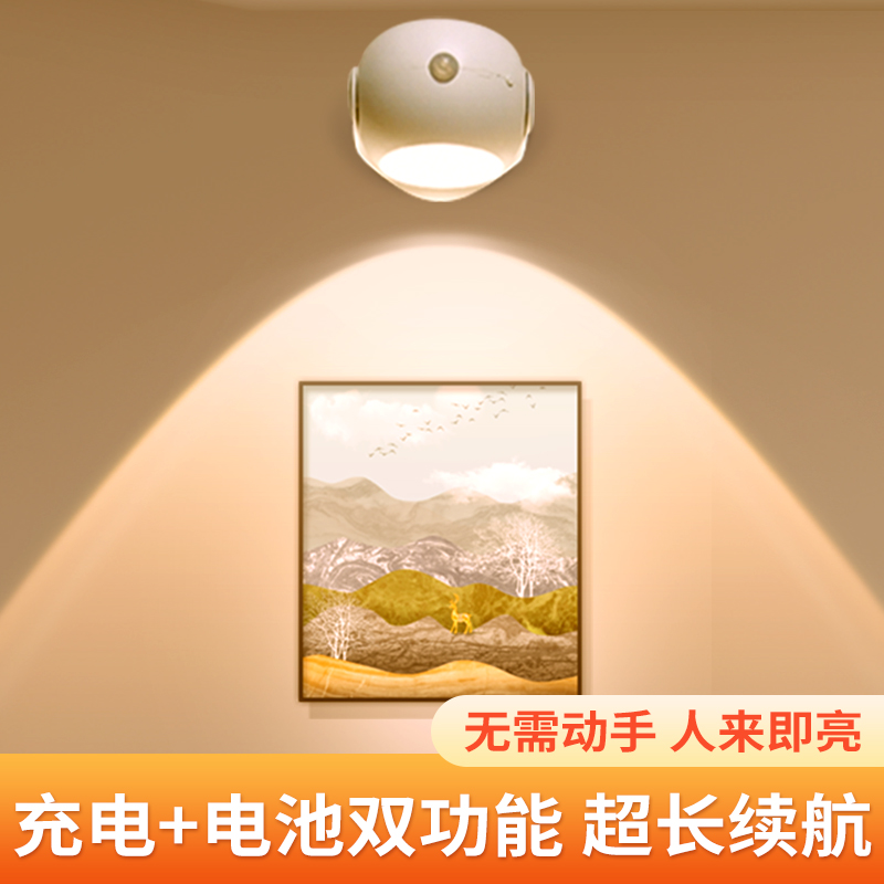 【免布线】超方便感应射灯~