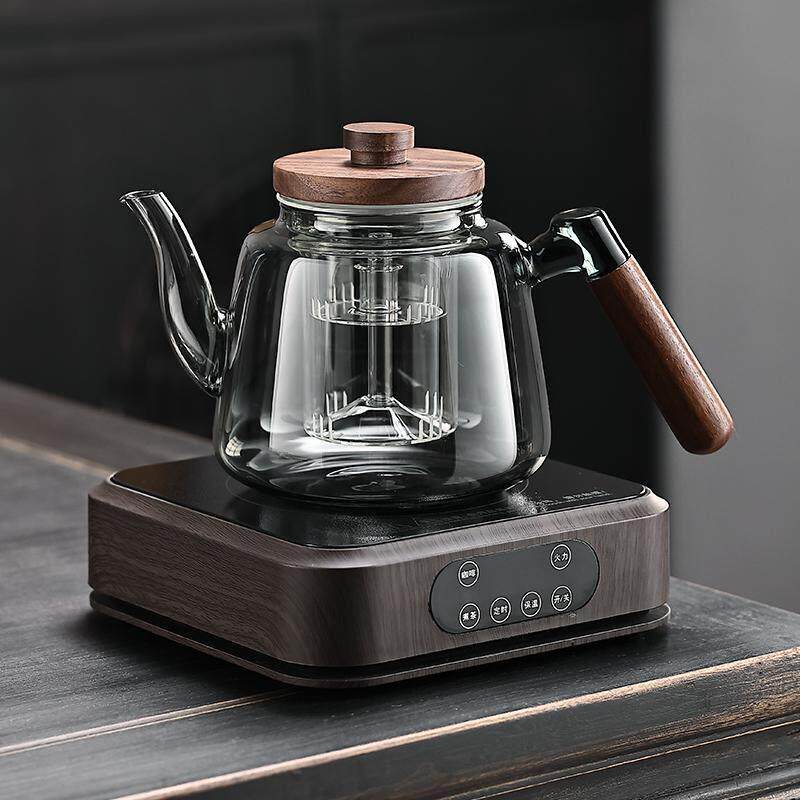 新款玻璃蒸煮一体茶壶煮茶器全自动烧水黑晶炉家用养生煮茶炉套装