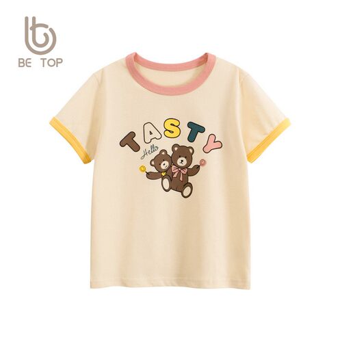 女童短袖T恤卡通小熊宝宝衣服
