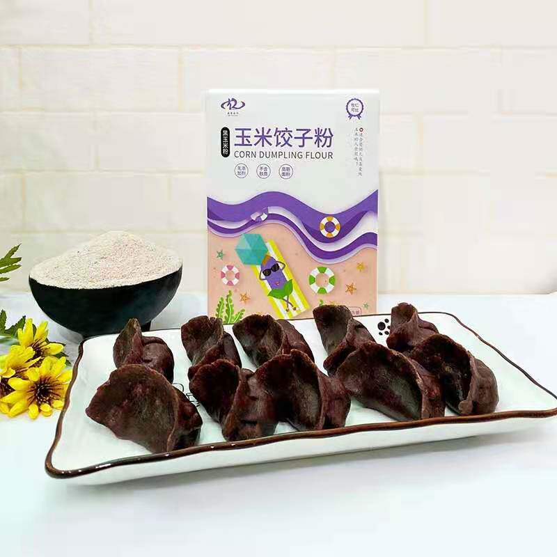 盛京牧仁黑玉米饺子粉500g高筋无小麦面片无麸质无添加面粉儿童
