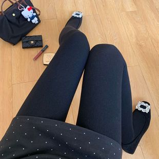 羊绒打底裤秋冬哑光厚黑纯色棉连裤袜平纹加绒加厚压力打底袜女