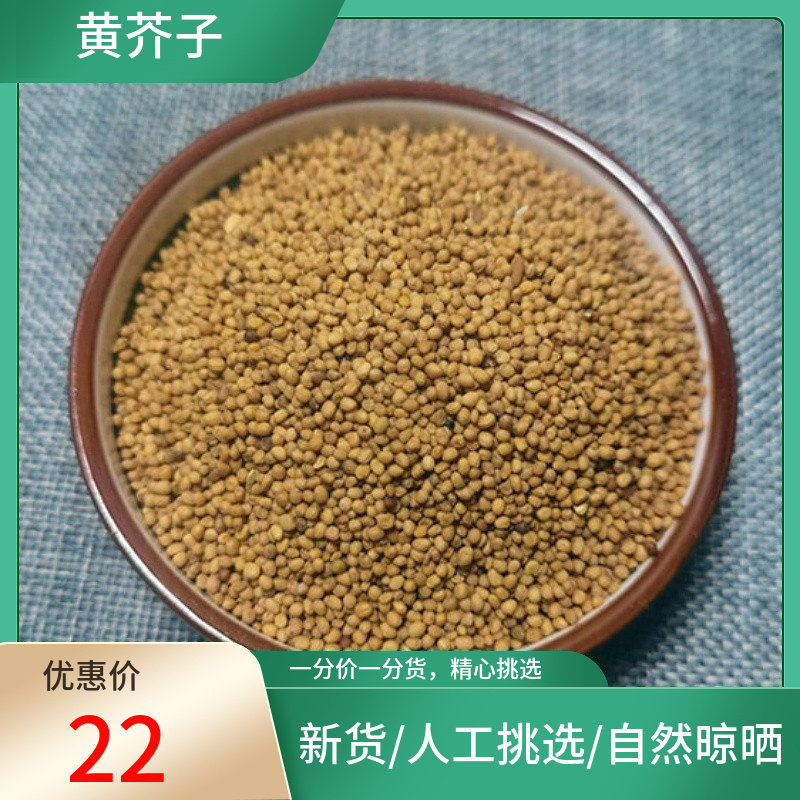 芥末籽黄芥末籽粒500g 黄芥子中药材 芥末子香料 芥菜籽芥茉子粉