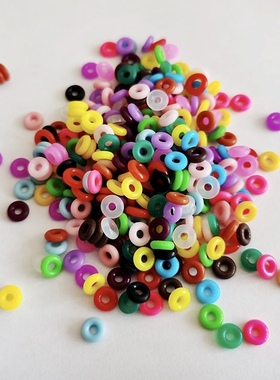 转运珠防滑圈橡胶圈手绳配件diy饰品红色黑固定轴承长方孔冰箱压