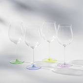 Eleonora欧若拉捷克进口水晶超薄芙洛拉郁金香彩色红酒杯大容量