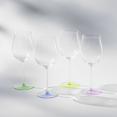 Eleonora欧若拉捷克进口水晶超薄芙洛拉郁金香彩色红酒杯大容量