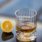 Eleonora欧若拉捷克进口水晶玻璃特雷西金箔威士忌杯套装 2个装