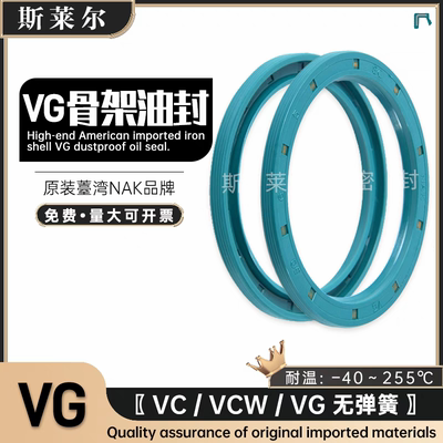 进口台湾NAK内骨架无弹簧油封VG/VC/VCW微型电机外螺纹油封3*4*5