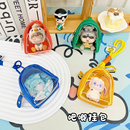 新款 吧唧收纳包透明迷你零钱包可爱帆布蓝牙耳机硬币小包谷子挂包