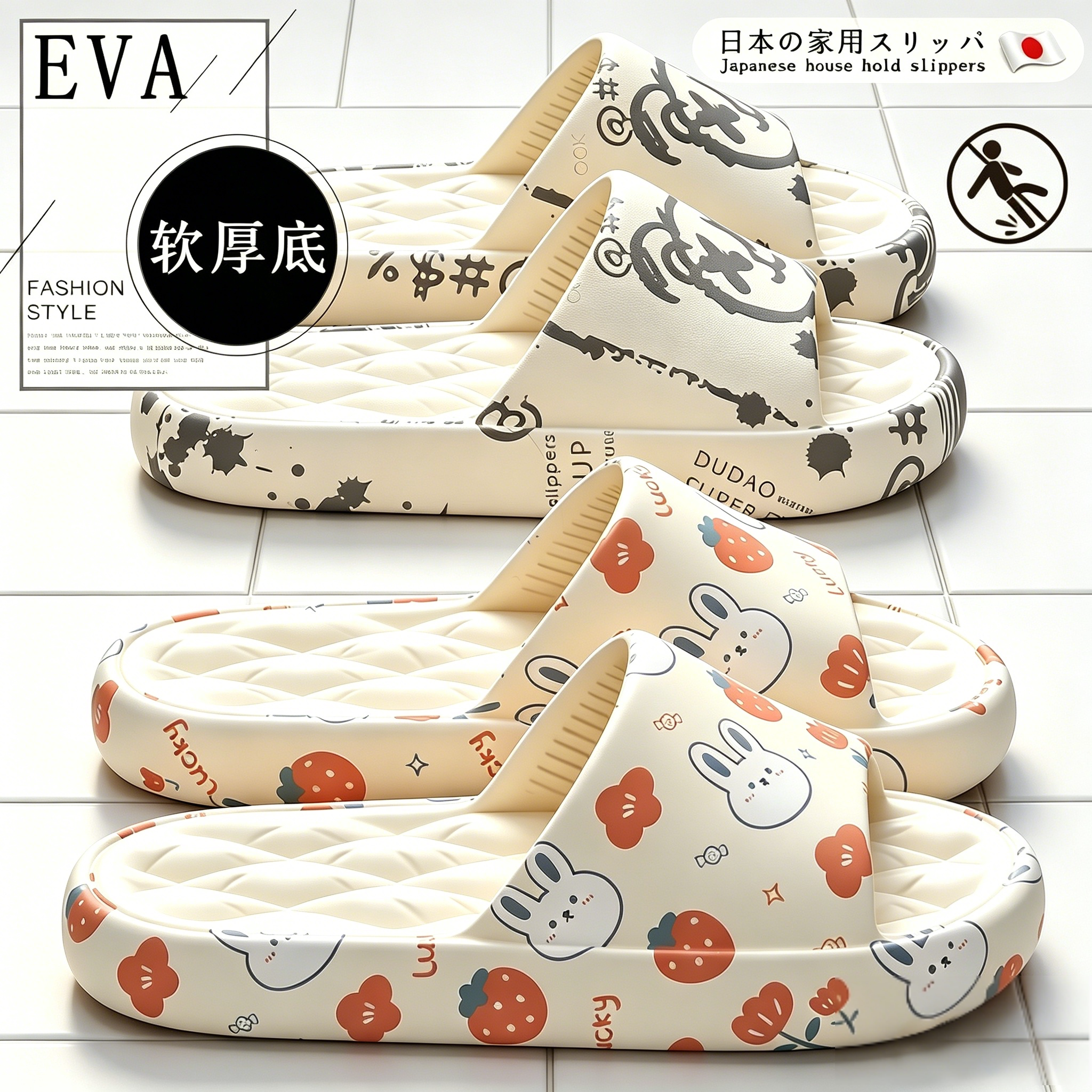 日本拖鞋室内家居女2026新款夏季男情侣浴室室洗澡防臭防滑软厚底