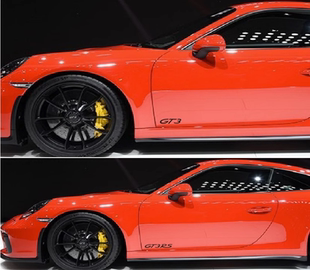 保时捷911GTS车门字母贴tuorb s gt3 gt3rs门边字母贴纸车贴拉花