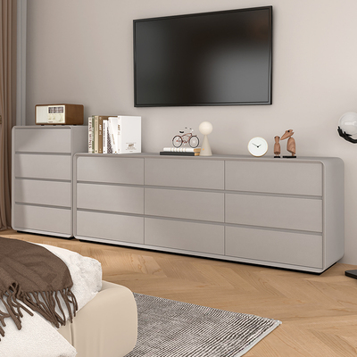 奶油风电视柜实木客厅家用落地电视机柜现代简约小户型卧室储物柜