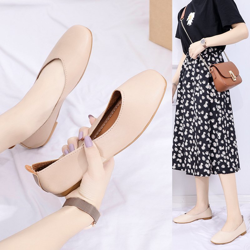 玫宸2021韩版豆豆鞋女平底浅口单鞋鞋网红休闲社会女鞋在类目 女鞋, 低帮鞋中 - 来自Buy2taobao.com提供专业的淘宝代购服务