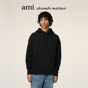 立体ADC休闲宽松加绒连帽卫衣 男女同款 Ami Paris
