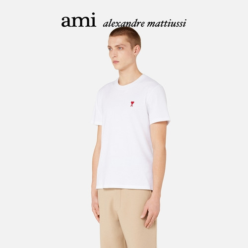 AMIPARIS红色爱心棉质短袖T恤