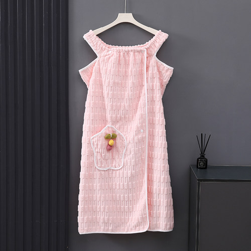 可爱浴巾女家用可裹全身吸水浴裙