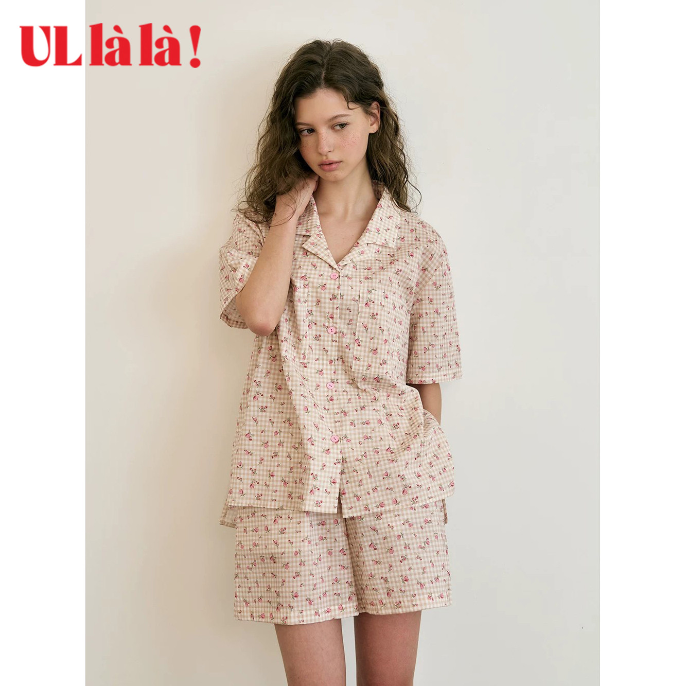 Ullala纯棉夏季女睡衣套装韩版图片