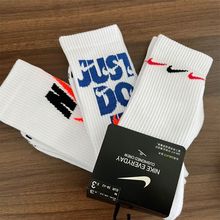Nike/耐克新款男中长筒舒适透气运动休闲篮球袜3双装DH3822-902