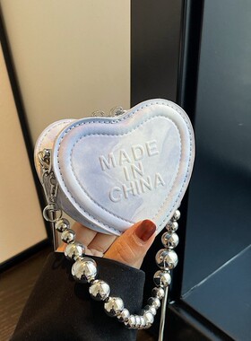 2026新款夏天夏季精致迷你小包包女小众链条斜挎包粉色爱心口红包