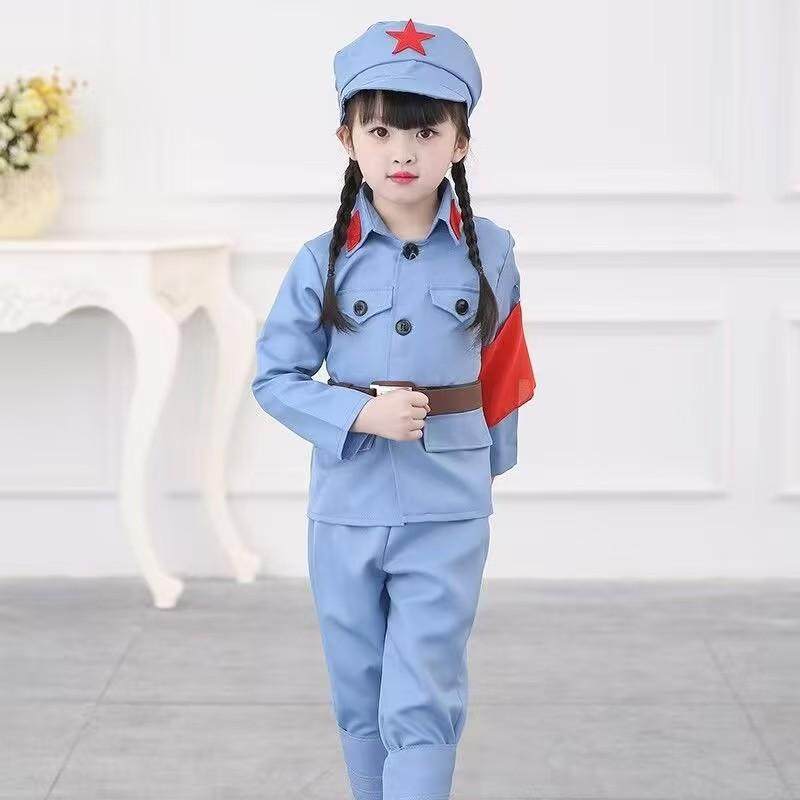 红军衣服儿童少儿红军演出服雷锋合唱舞蹈闪闪红星六一舞台表演服