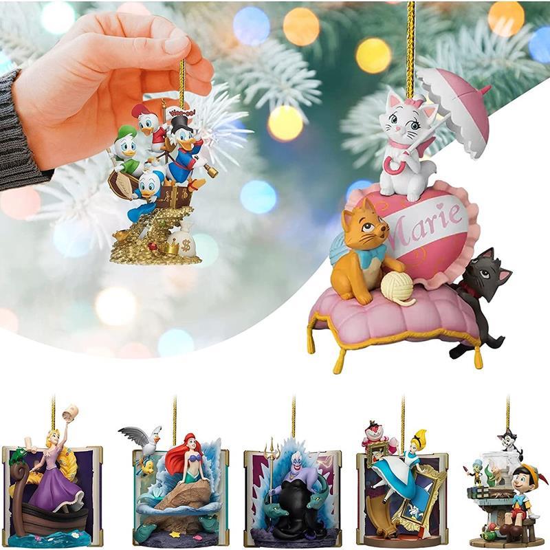 Flat Acrylic plane Princess Christmas Pendant Xmas Tree