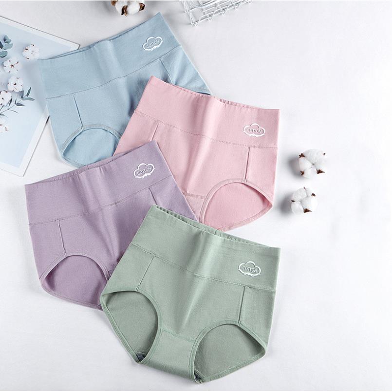 Women High Waist Cotton Underwear Ladies Panties女高腰棉内裤