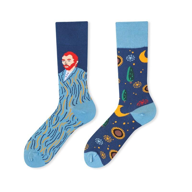 Funny AB Socks For Men Crazy Color Christmas socks